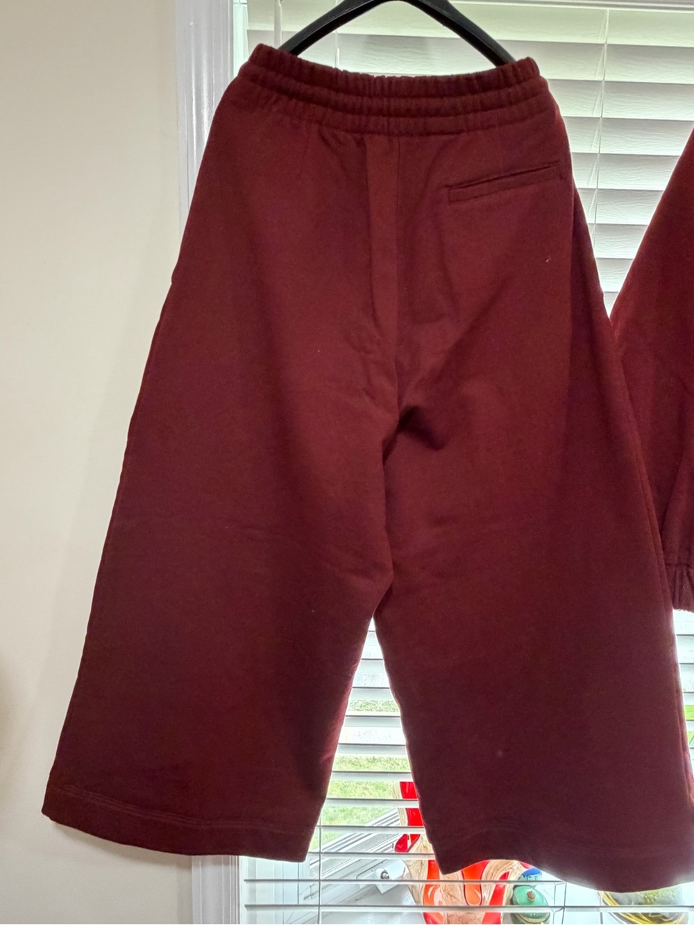 Dries Van Noten Deep Burgundy Sweat Shorts
